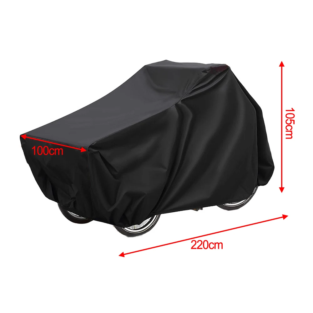 1Pc Waterproof Adult Tricycle Cover 210D Oxford Fabric Windproof Dustproof Protection For 3 Wheel Electric Bike Outdoor Storage