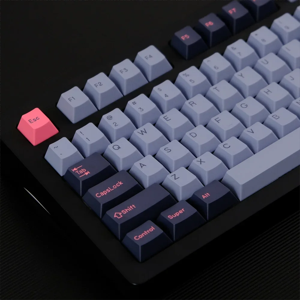 Imagem -02 - Keycaps para Teclado Mecânico Rosa Pbt Double Shot Perfil de Cereja 61 64 68 87 96 980 104 108 170 Chaves qx 8008