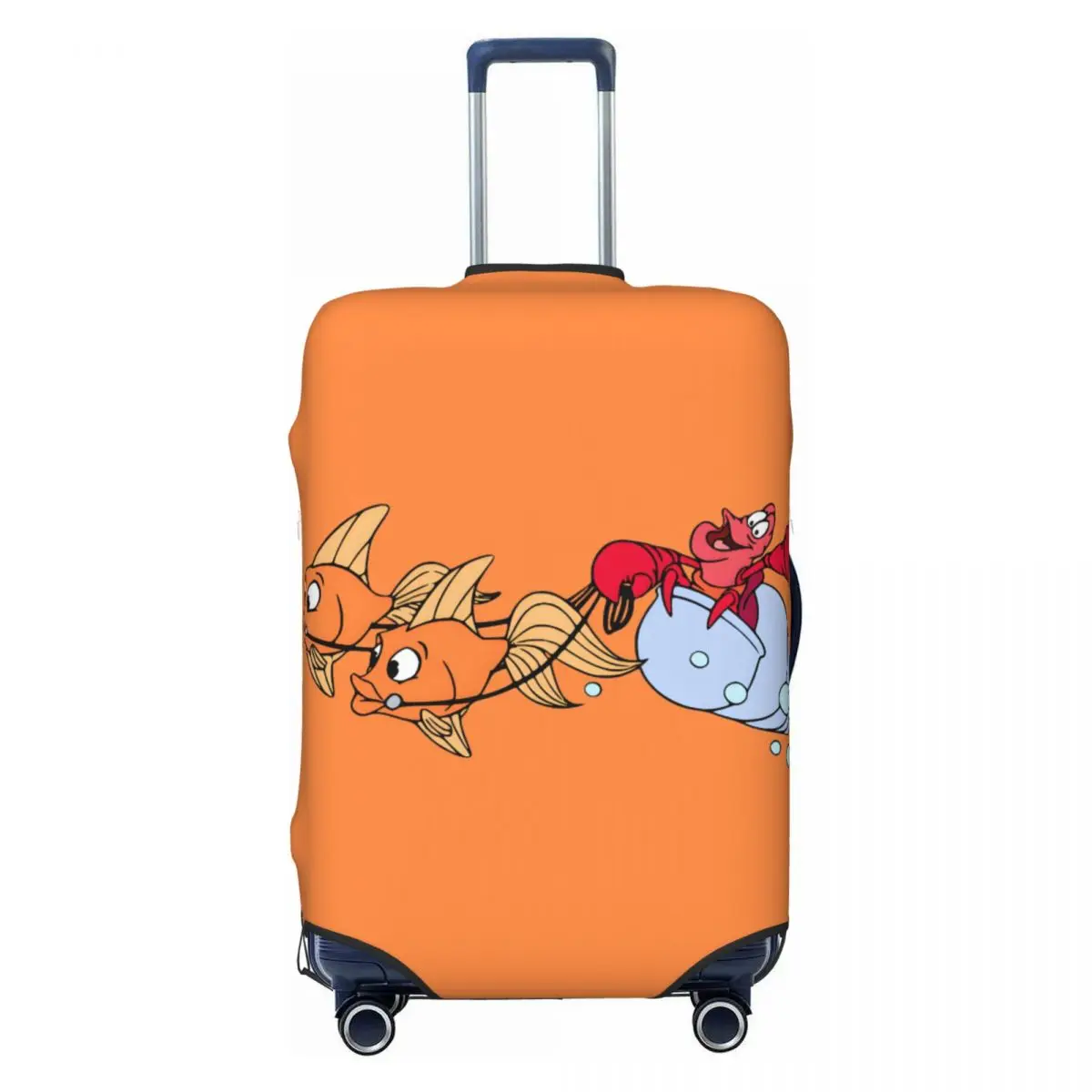 

Пользовательский чехол для багажа Русалочки, забавный защитный чехол для чемодана Sebastian Sebastian, костюм для 18-32 дюймов