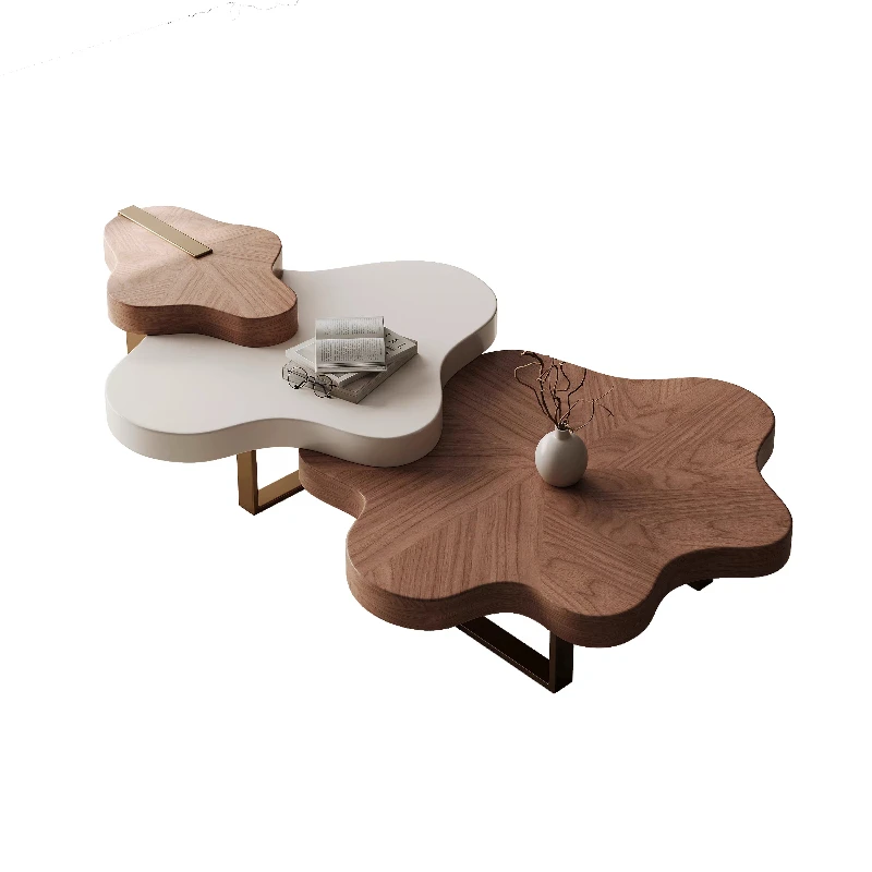 

Light luxury cloud coffee table combination, irregular creative designer, home living room small apartment Internet celebrity