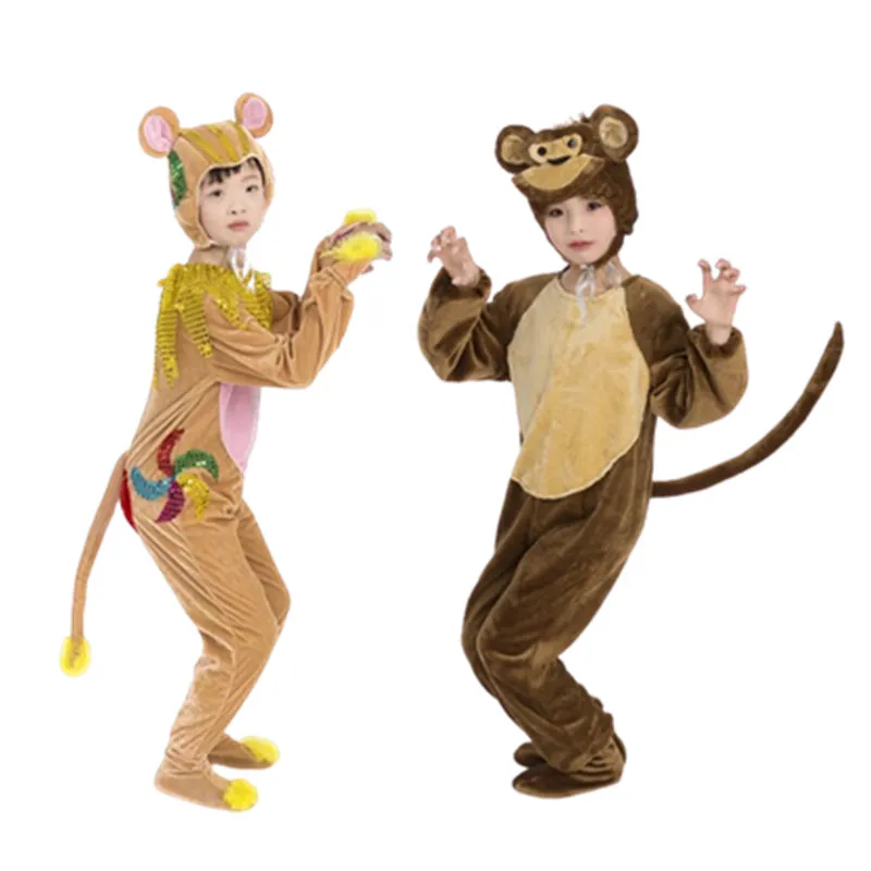 Long Sleeve Animal Cosplay Jumpsuit For Children Festival Performance Clothing cartoon Halloween Animals Clothes