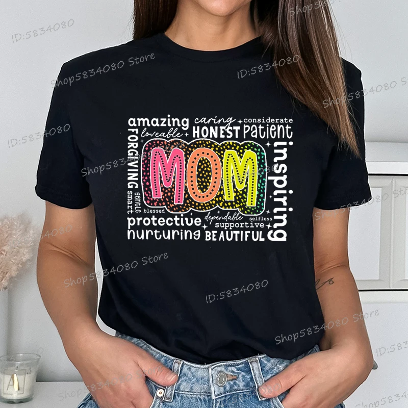 Tops informales de moda Retro para madre, camisetas divertidas de regalo para mamá, camisetas clásicas para el día de la madre, Camiseta estampada de vida para mamá, ropa para mujer