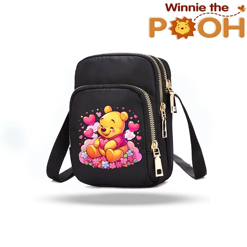 Disney Cartoon Winnie The Pooh Women's Shoulder Bag Handbag Ladies Handbag Girls Shoulder Bags Casual Commuting Crossbody Bags