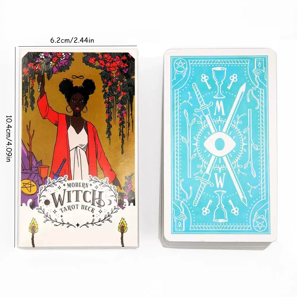 The Modern Witch Tarot Deck (Modern Tarot Library)-78 Golden Tarot Cards for Beginners Tarot Deck Set