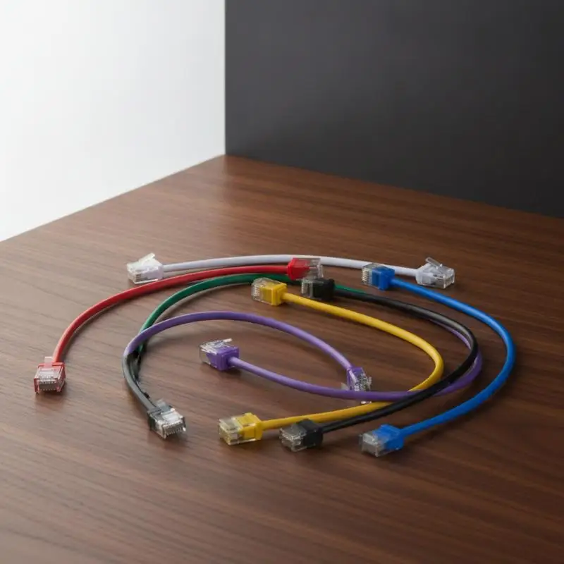 0.2m RJ45 Ethernet Cable 10Gbps 550MHz High Speed Slim Network Cord for POE Camera IP Phone Connection