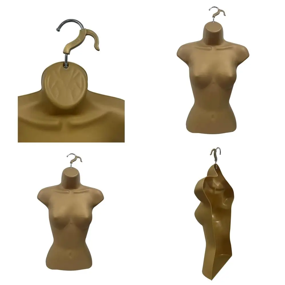 

Bronze Stackable Hollow Back Mannequin for S-M Clothing, Display Rack with Hanging Hooks, Ideal for T-Shirts, Countertop, Crate