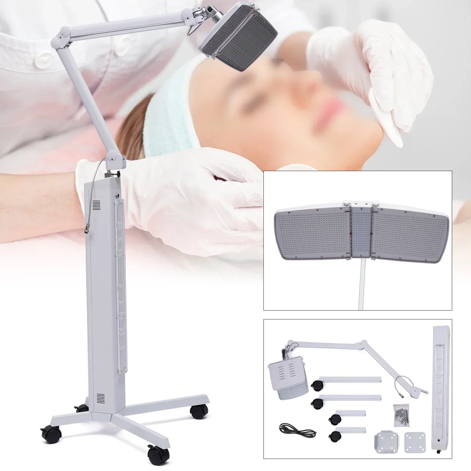 

LED Face Mask, 7 Color PDT LED Photon Lamp Facial Body, Touch Screen Face Whitening Skin Care Beauty Equipment for Salon Spa