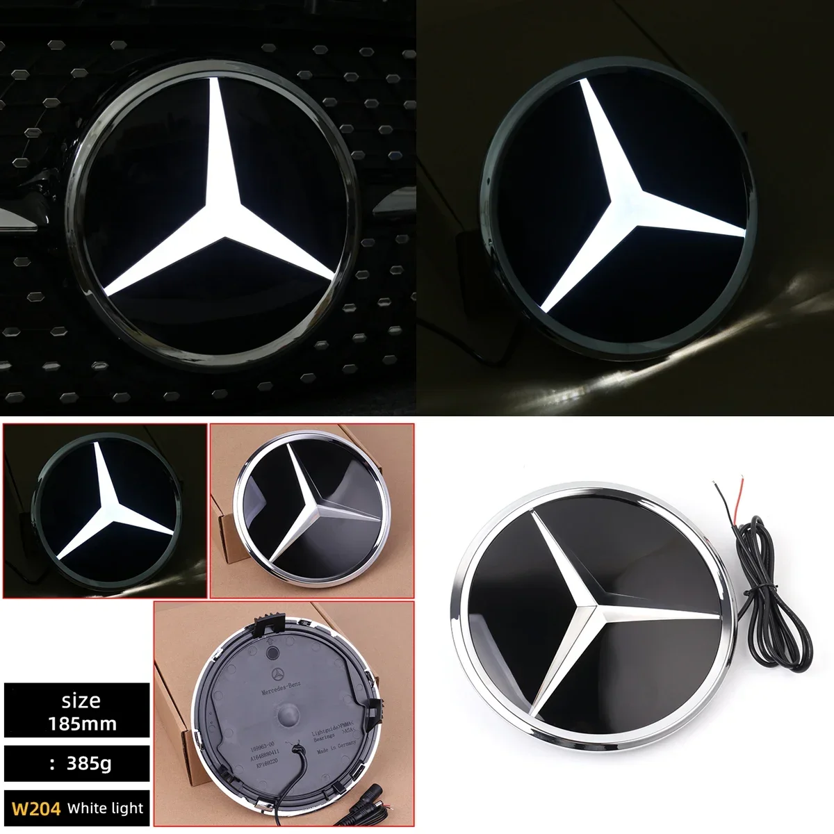 

Car Front Grill Logo Light 3D LED Badge For Mercedes Benz W447 V-class VITO Emblem Luminous Decorative Light