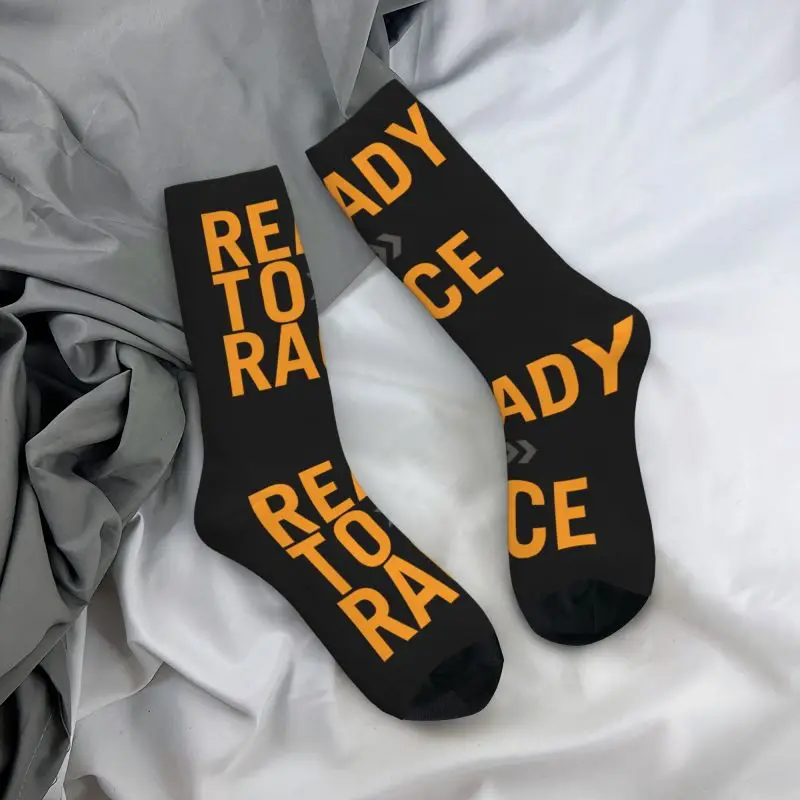 Ready To Race Mens Crew Socks Unisex Kawaii Motorcycle Rider Racing Sport Spring Summer Autumn Winter Dress Socks