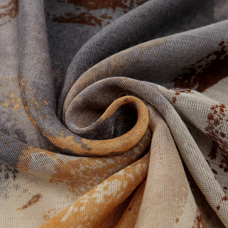 Contrasting Tie Dye Viscose Hijab Scarf For Woman Muslim Hijab Shawls Elegant Lady Long Wraps Islamic Fashion Turban Headband