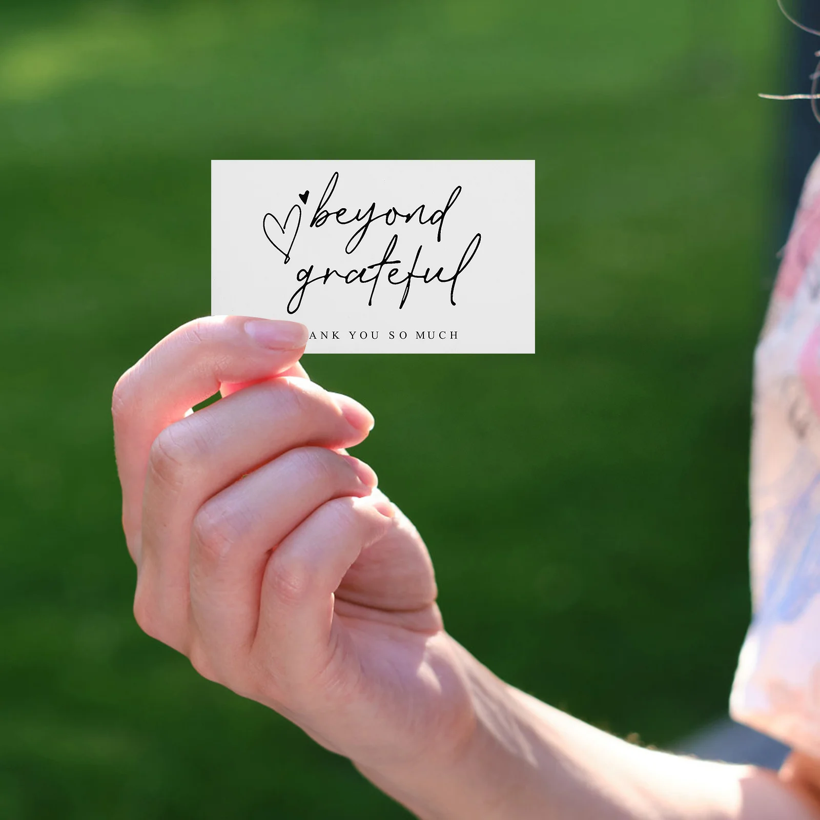 

100Pcs Thank You Cards for Business Chic Simple Design Blank Back Cute Thank You Cards Bulk for Beauty Salon Bakery Shops