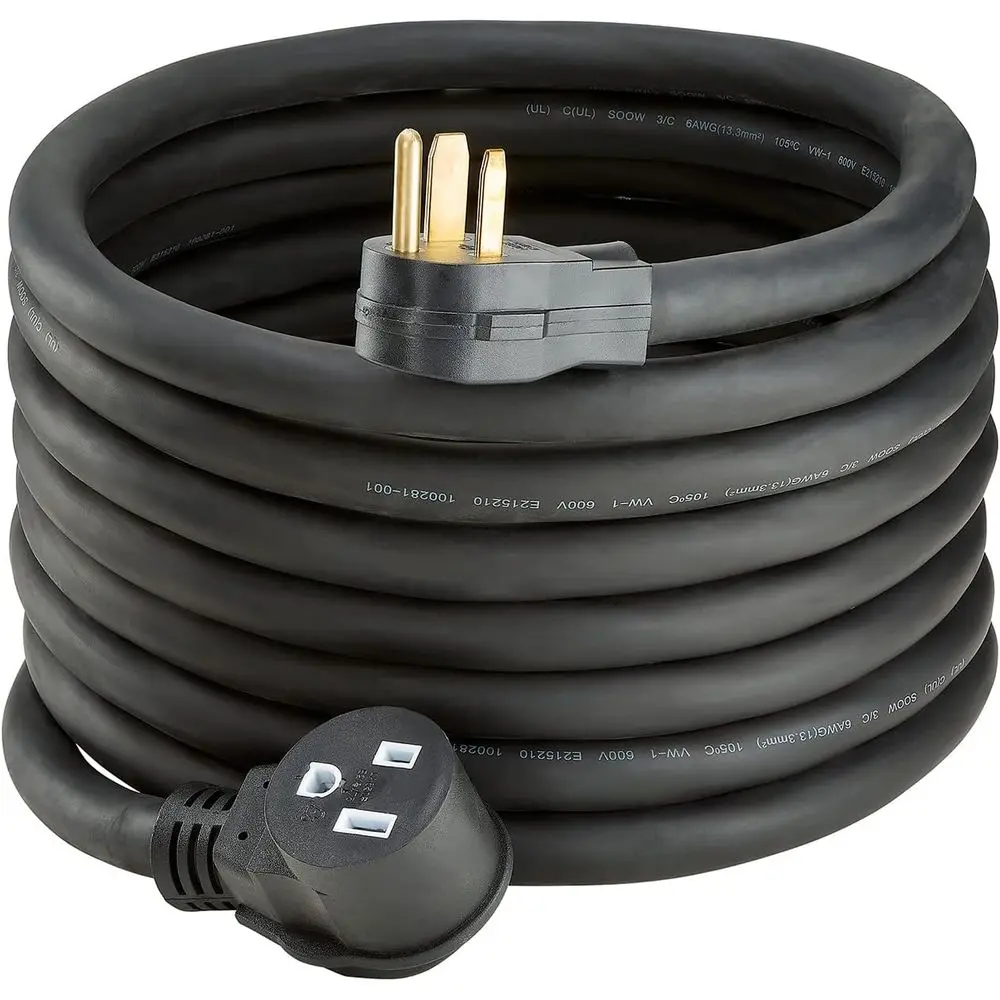 

Welder Extension Cord, SOOW Rated, 50 amp, 250v NEMA 6-50 Heavy Duty Welding Cable, 6 Gauge, (25ft)