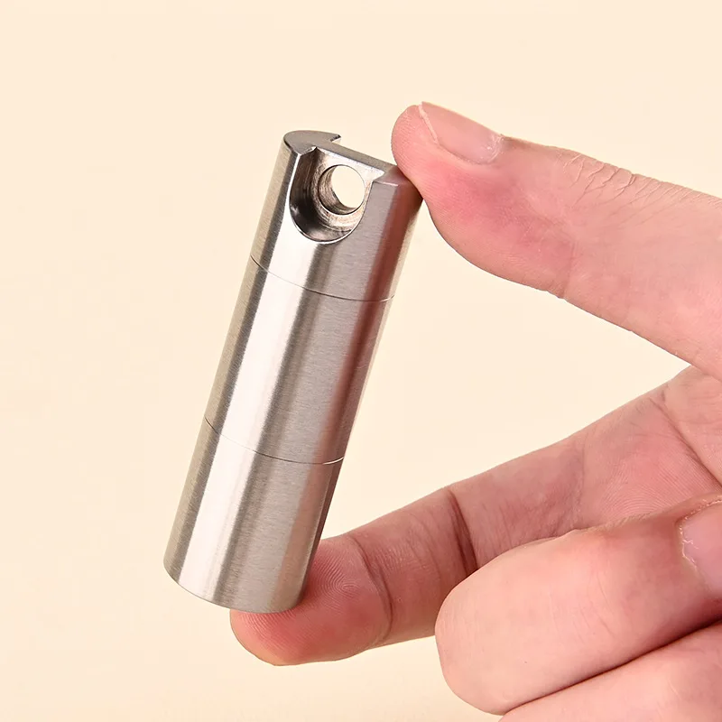 

Герметичная капсула из нержавеющей стали, уличная водонепроницаемая коробка для таблеток, контейнер для хранения бутылок, брелок для путешествий, многофункциональный гаджет