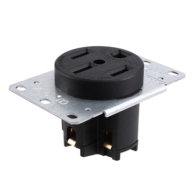 ABZV-Receptacle 14-50R 50 Amps, 125/250 Volts- Suitable For Electric Vehicles, Rvs& Large Appliances, 3-Pole 4-Wire