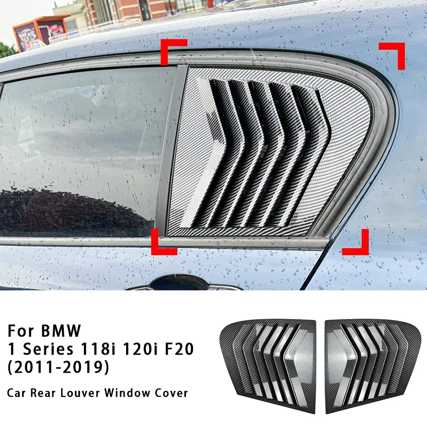 For BMW 118i 120i F20 2011-2019 Rear Window Triangle Louver Air Spoiler Car Side Window Louver Cover Body Kit Accessories