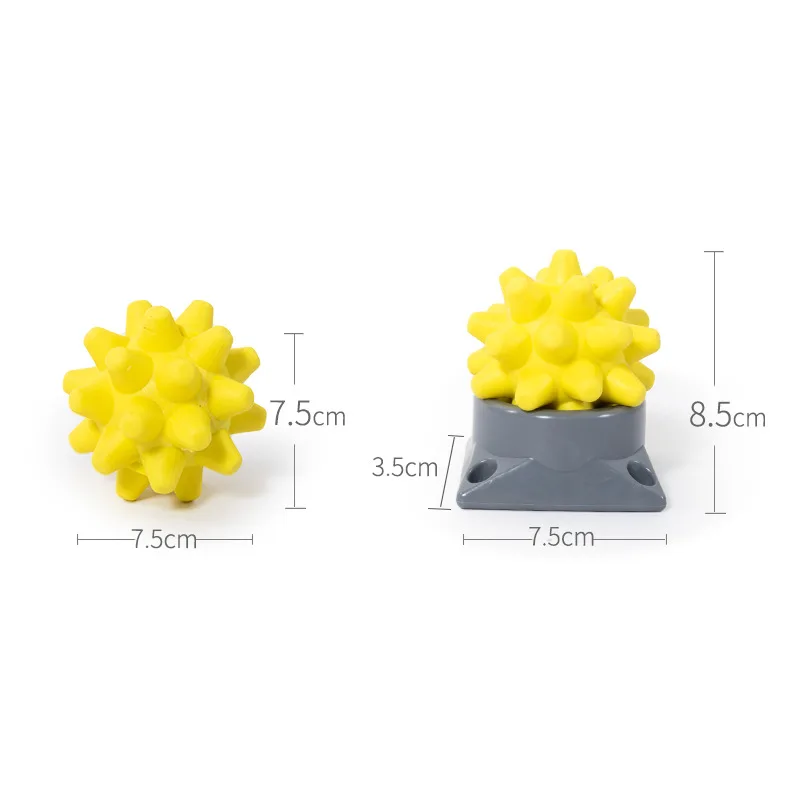 Portable Acupoint Massage Ball With Base For Muscle Relaxation Fascia Ball Rumble Roller Hedgehog Ball Yoga Sport Fitness Ball