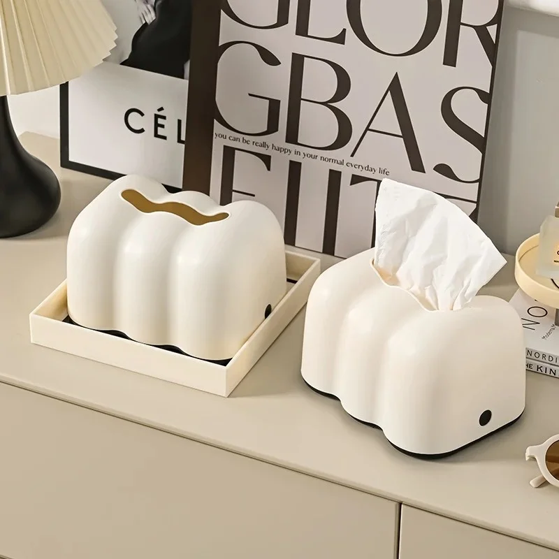 

Luxury Creative Tissue Box Milk Cloud Living Room Wall Mounted Car Use Paper Towel Holder Ornament Elegant Design Home Storage