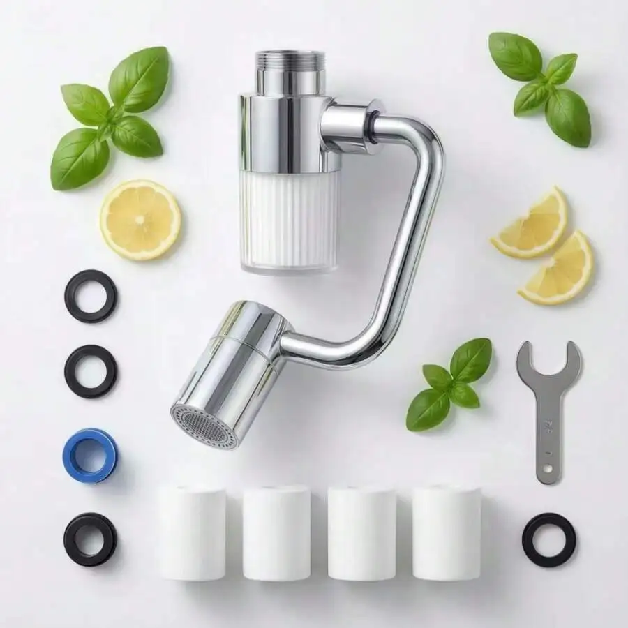1440° Swivel Faucet Extender With Filter – Dual Spray Sink Aerator For Kitchen & Bathroom