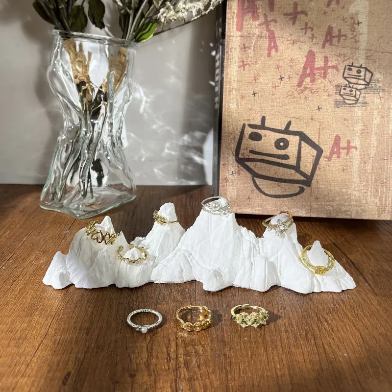 

Gypsum Rockery Jewelry Displays Stand Rings Bracelet Showcase Rack Jewellery Show Holder Trinket Live Pictures Display Props