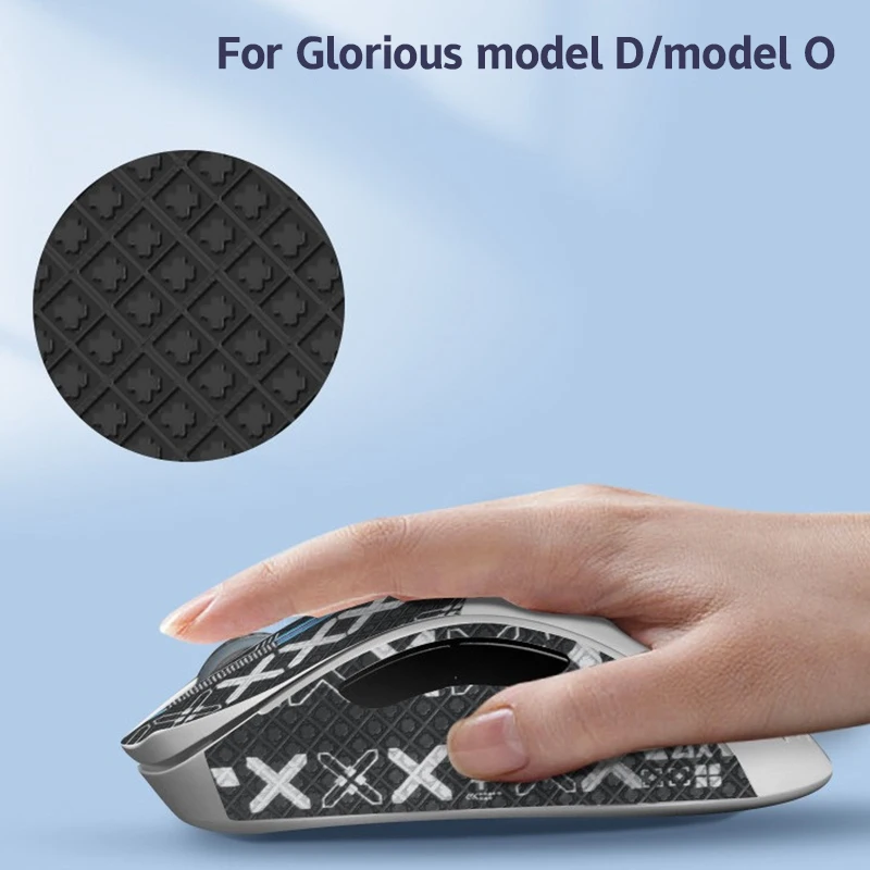 Nastro antiscivolo per mouse in pelle di lucertola – Adesivi fai da te assorbenti del sudore fatti a mano per glorioso modello D/O wireless.