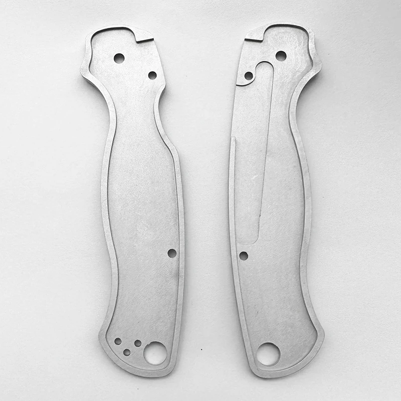 1Pair Aluminum Custom Jigsaw pattern Knife Handle Scale Patches For Genuine Spyderco Paramilitary2 C81 Knives Grip Make Replace