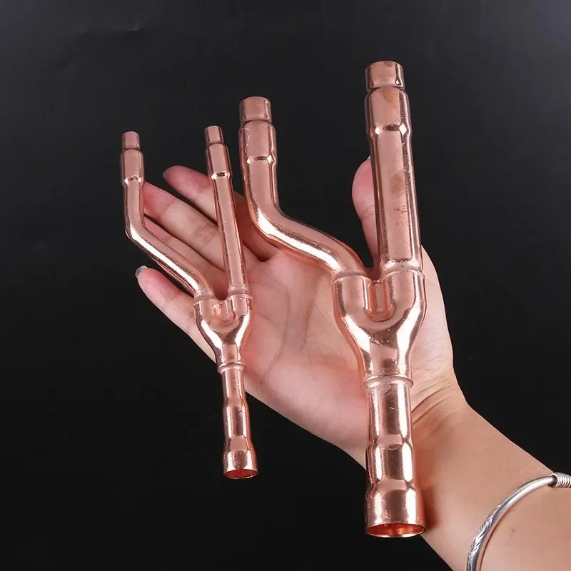 Heavy‑Duty Copper Weld Refnet Branch Pipe 18T‑75T VRF Fitting for Central Air‑Conditioning Unit HVAC Refrigerant Distribution