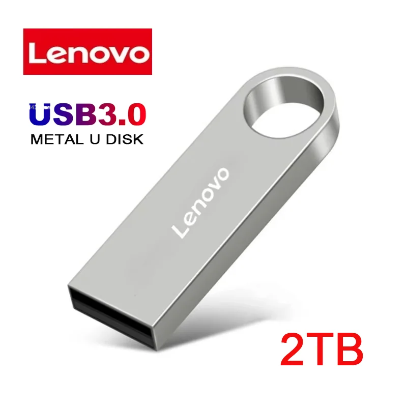 Lenovo Pen Drive 2TB 1TB Высокоскоростной USB 3.0 Высокоскоростной металлический портативный SSD-накопитель для ПК Мобильный мини-накопитель