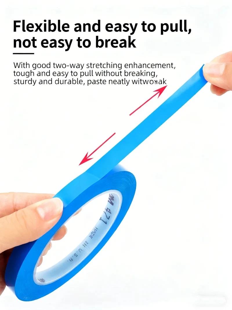 شريط أرضي 3M 741، شريط تحذيري للسلامة، سهل التطبيق والتمزق، يترك بدون بقايا، شريط ملون مقاوم للماء ومقاوم للاهتراء