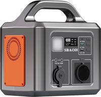SBAOH 600W Portable Power Station, 538.7Wh 145600mAh Solar Generator with 230V AC Outlets & LED Light,Backup Battery for Camping