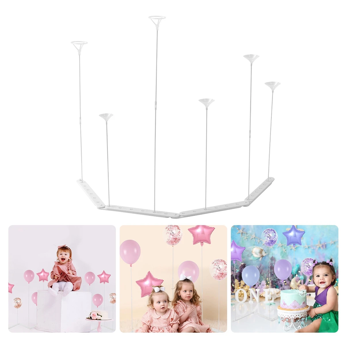 

Balloon Stand Kits Balloon Sticks Holder with Base for Table Graduation Birthday Baby Shower Gender Reveal Party Decorations