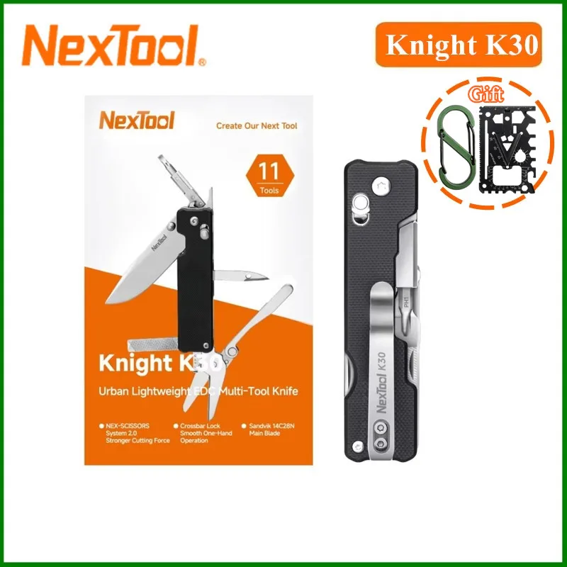 NexTool Knight K30 11 In 1 Multi-tool Knife EDC Outdoor Survival Folding Knife Mini Portable Folding Scissors Hand Tool
