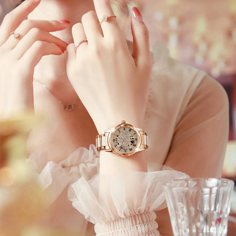 New Fashion Customed Watch for Woman Ladies Quartz Wristwatches Stainless Steel Luxury Small Gold Womens Watches Reloj Mujer