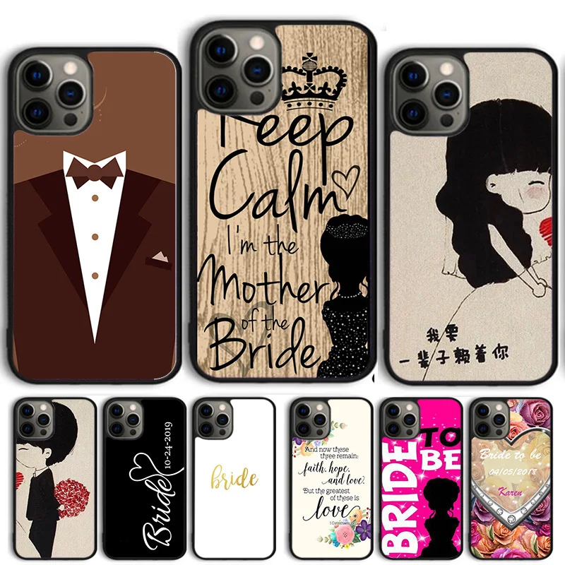 Personalised Wedding Mrs To Be Bride Phone Case Cover For iPhone 15 16 14 13 12 Pro Max mini 11 Pro Max XS X XR Plus