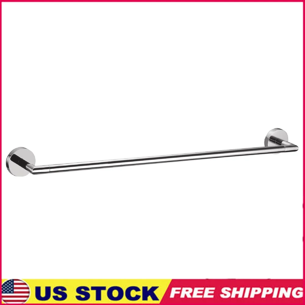 

Сверхмощный 24-дюймовый настенный вешалка для полотенец Полированный хром Прочный дизайн Скрытые винты Простая установка Универсальное использование Ванная комната