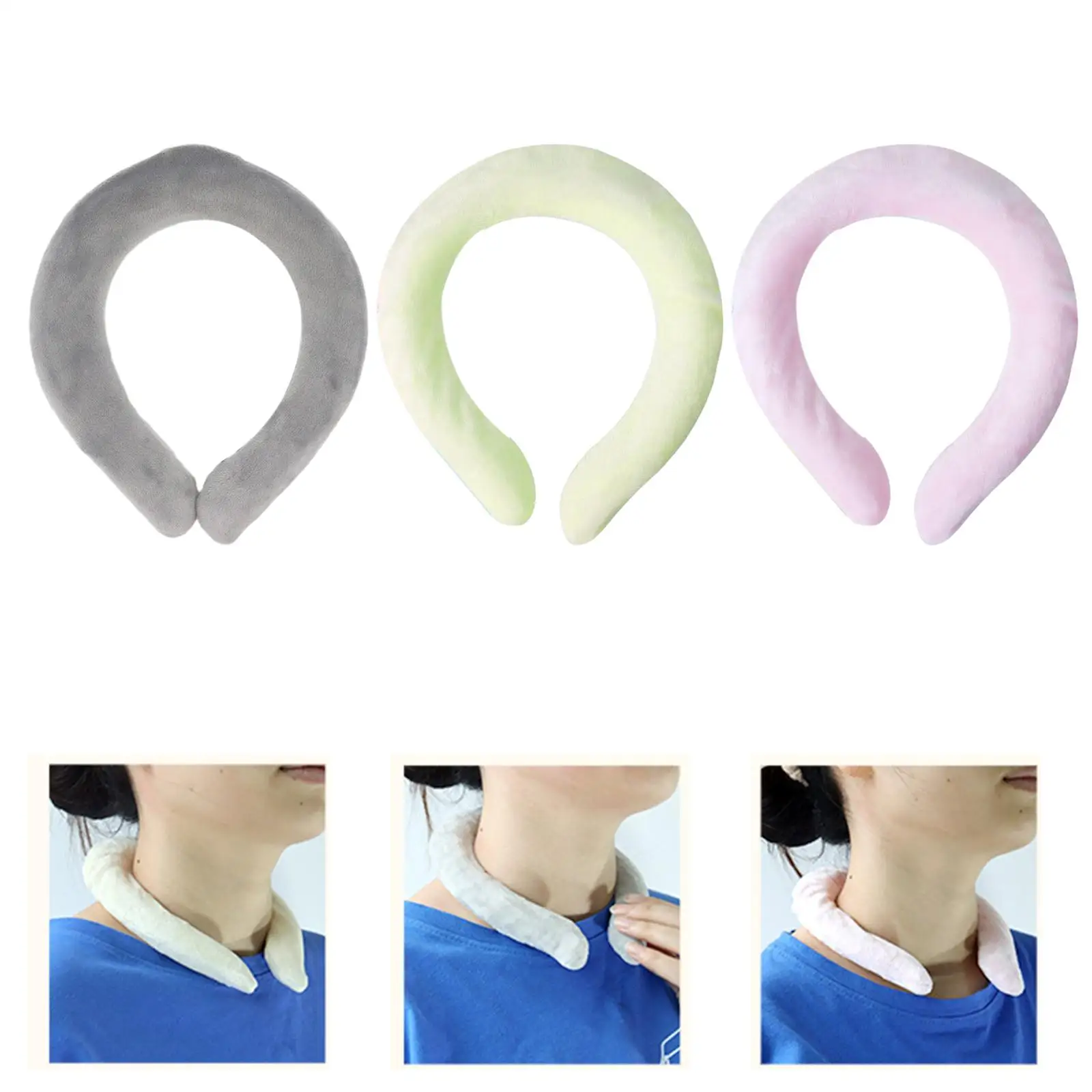 2x Neck Heat Ring Heating Tube Portable Hot Pack Hands Free Microwavable Reusable Neck Wrap Neck Warmer Neck Warm Ring