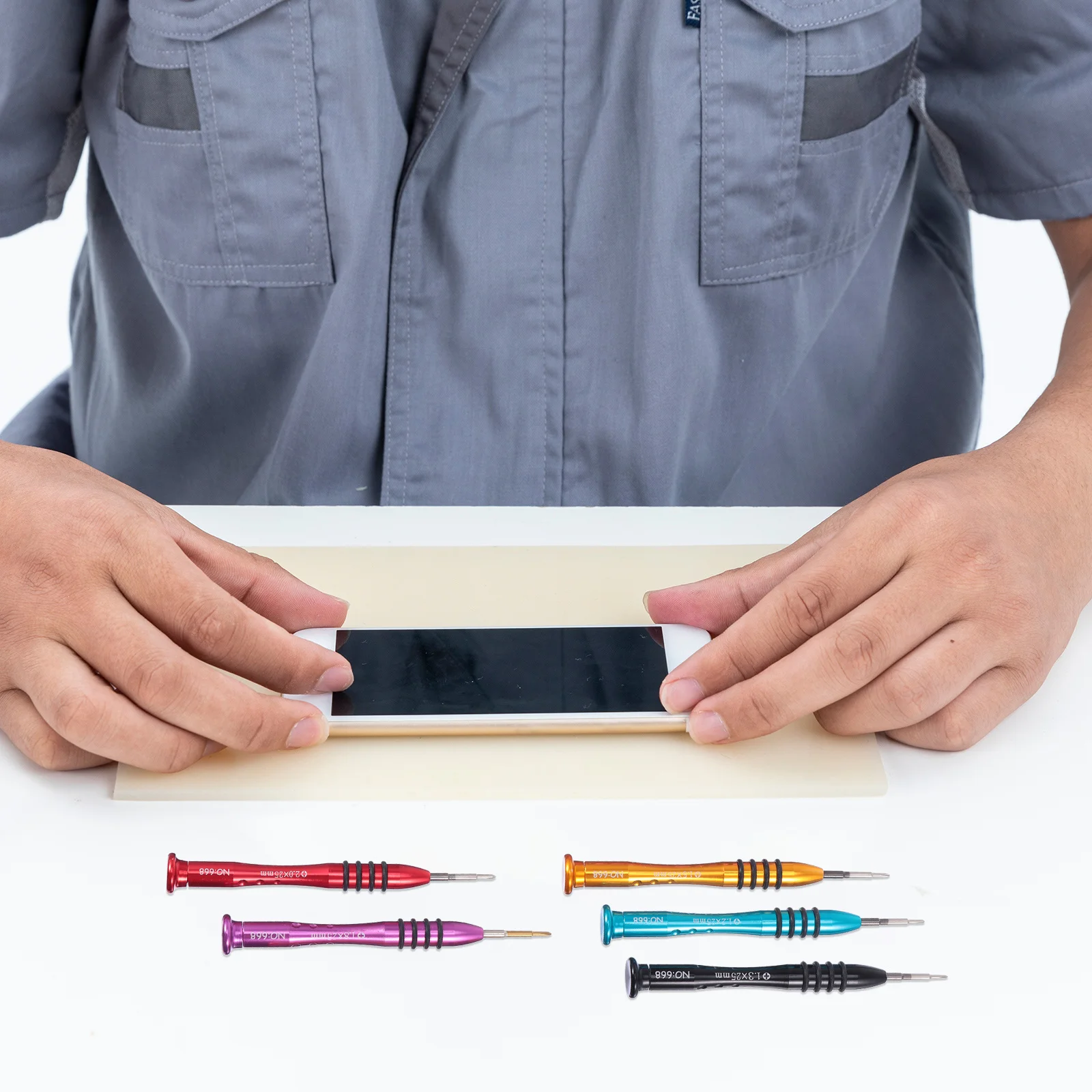 

5Pcs Cross Screwdriver Set Professional Manual Repair Tool with Anti-Slip Grip for Electronics Fixing Precision