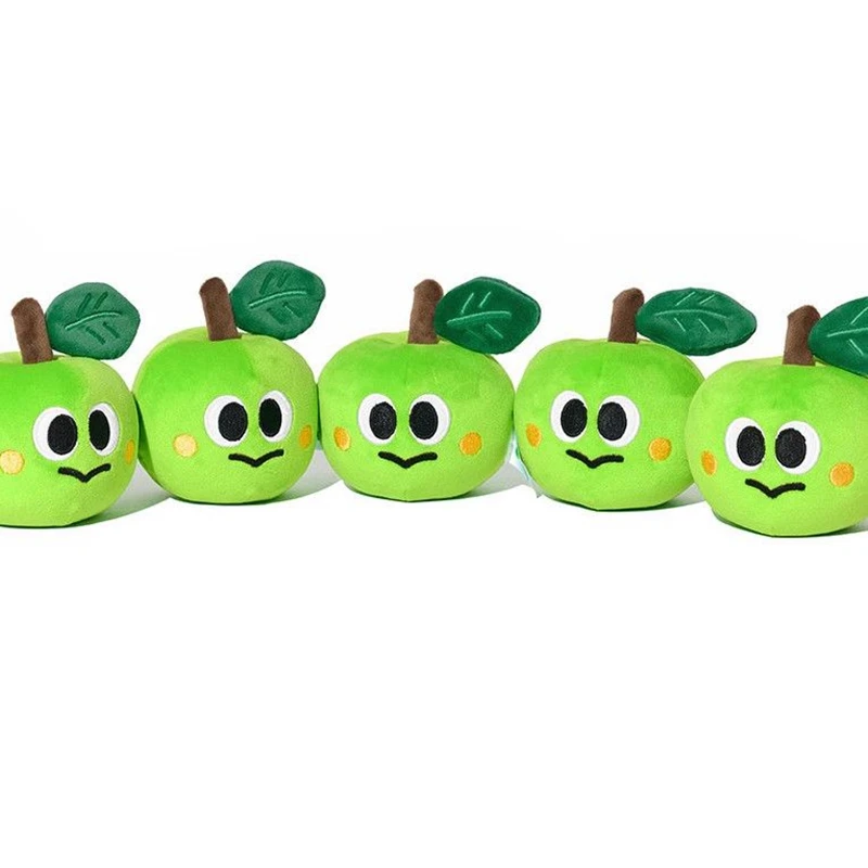 Peluche di mela verde Kawaii da 11 cm, occhi grandi, pianta carina, bambola morbida, perfetta per i regali di compleanno e Natale del festival dei bambini