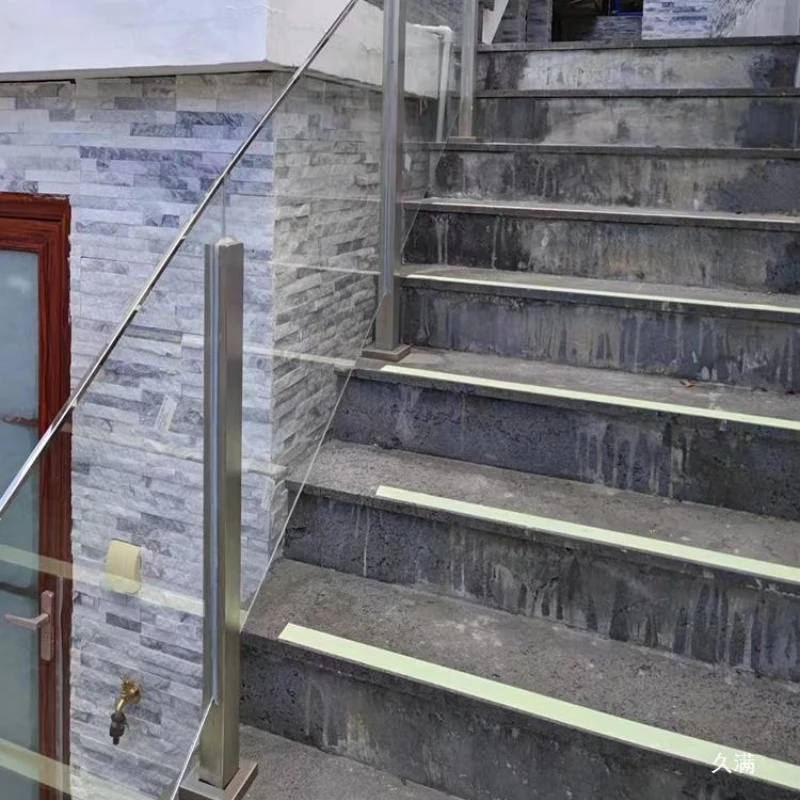 Glass Railing Post, 304 Stainless Steel Balustrade for Balustrade Balcony Deck Stairs, Cannot Add Handrail Version(25.6‘’/ 65cm）