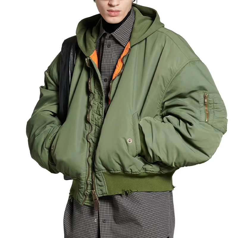 NIGO Men's Fall/Winter Solid Color Hooded Loose Zipper Long Sleeve Jacket Ngvp #nigo9465