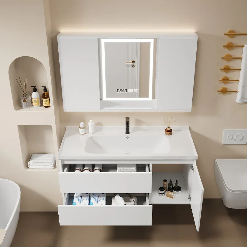 Specchio per il trucco armadi da bagno scaffale da parete espositore armadi da bagno lavabo wc Armadietto mobili per Hotel