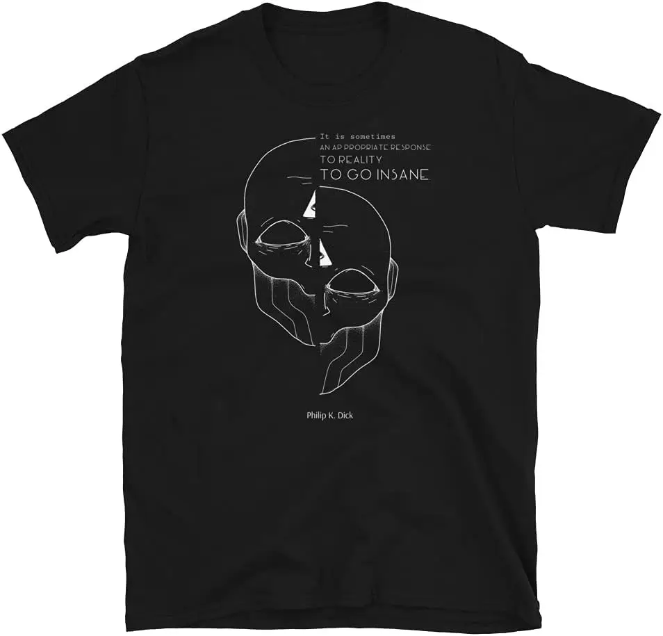 T-shirt de science-fiction, Philip K. T-shirt de science-fiction avec citation de Dick, chemises d'horreur gothiques occultes, livre vintage