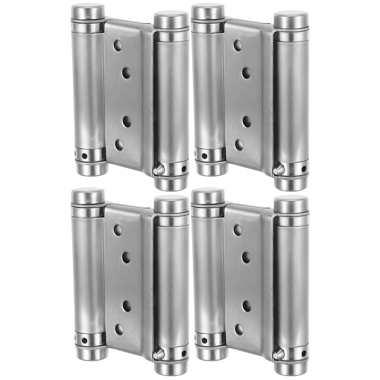 

Stainless Steel Double Swing Door Hinges 4Pcs Heavy Duty Self Closing Hinge for Exterior Door with Mounting Screws