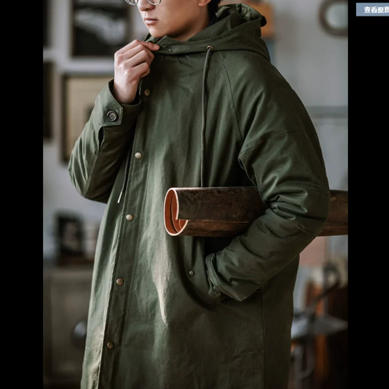 M51 Army Coat Military Green Fishtail Windbreaker Thickened Parka Mid Length Winter Stprmsuit Cotton Outdoor Riding Camp Jacket