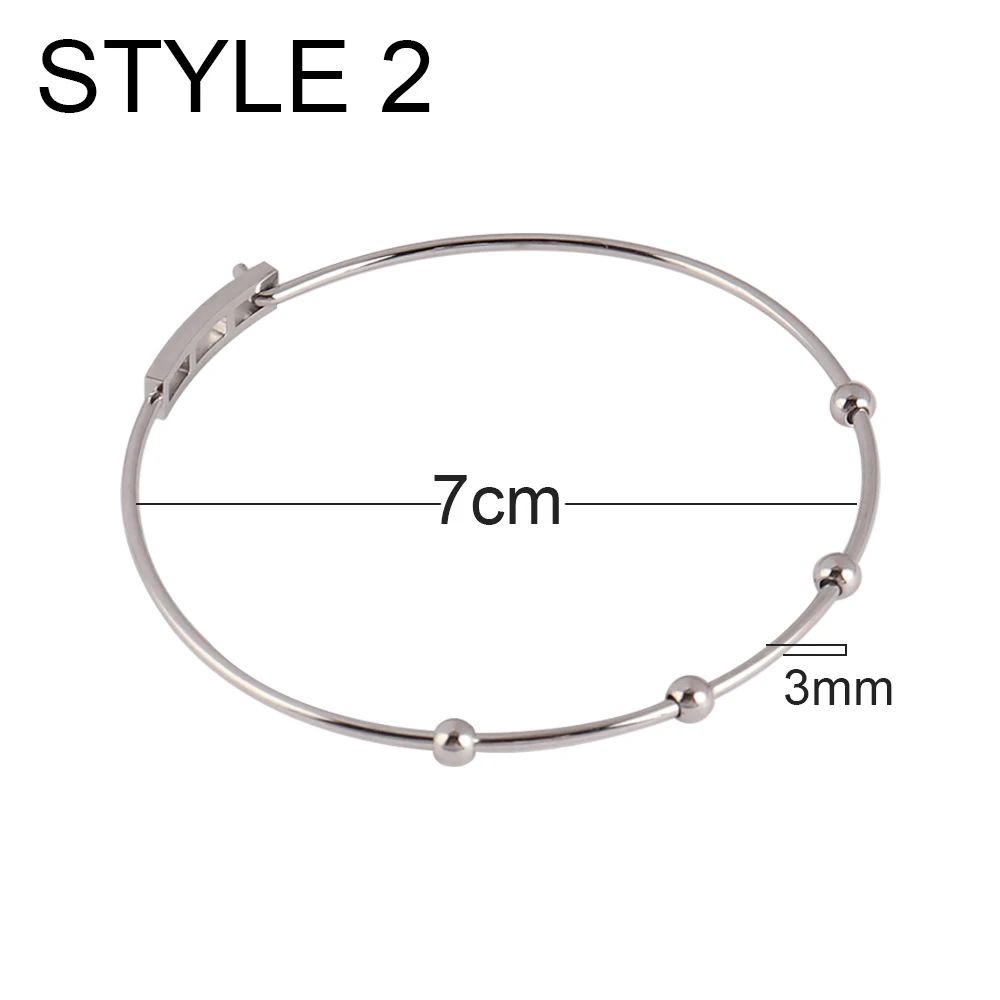 2 pièces/lot Bracelets extensibles en acier inoxydable pour la fabrication de bijoux Bracelet à breloques faisant des fournitures Bracelets