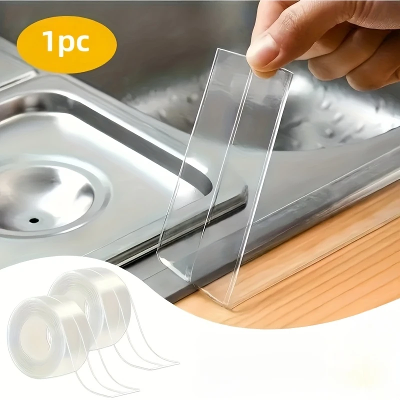 Bathroom Sealing Tape Self-adhesive Oil-Proof Kitchen Sink Caulk Seal Strip PVC Mold-proof Shower Wall Sticker for Toilet Corner