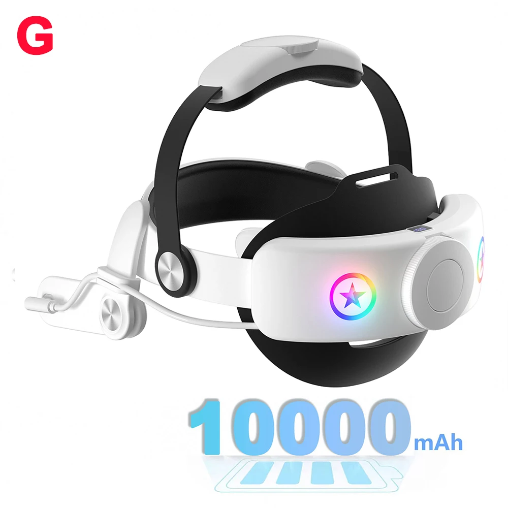 10000 mAh batterij Comfort hoofdband voor Meta Quest 3/3s Vervanging Elite Strap PD18W Opladen Verbeterde speeltijd, draagtas