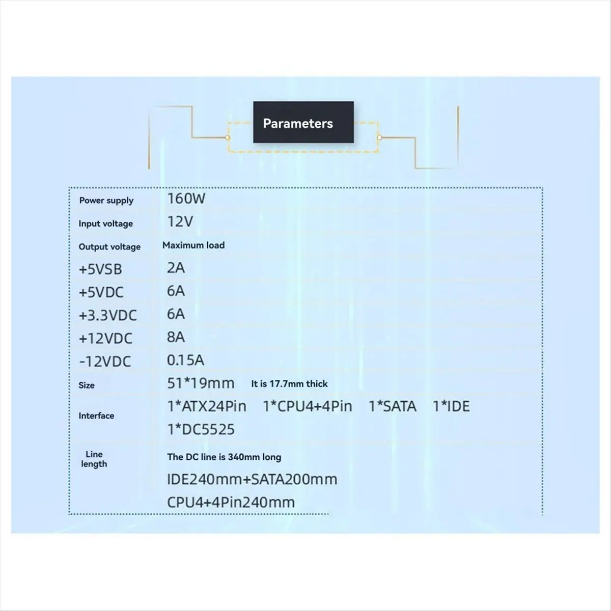 a16i-電源ユニット-dc-12v-160w-atx-24ピン-マザーボードスイッチ-psu-pcb-モジュール-4-4ピン-8ピン-cpu-アクセサリー-pc用
