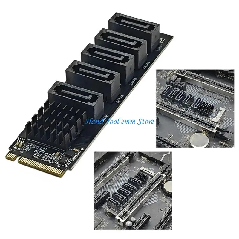 H37F M.2 To Sata3.0 Hard Drive Converter M.2 PCIE 16Gbps Sata6G Hard Drive Extension