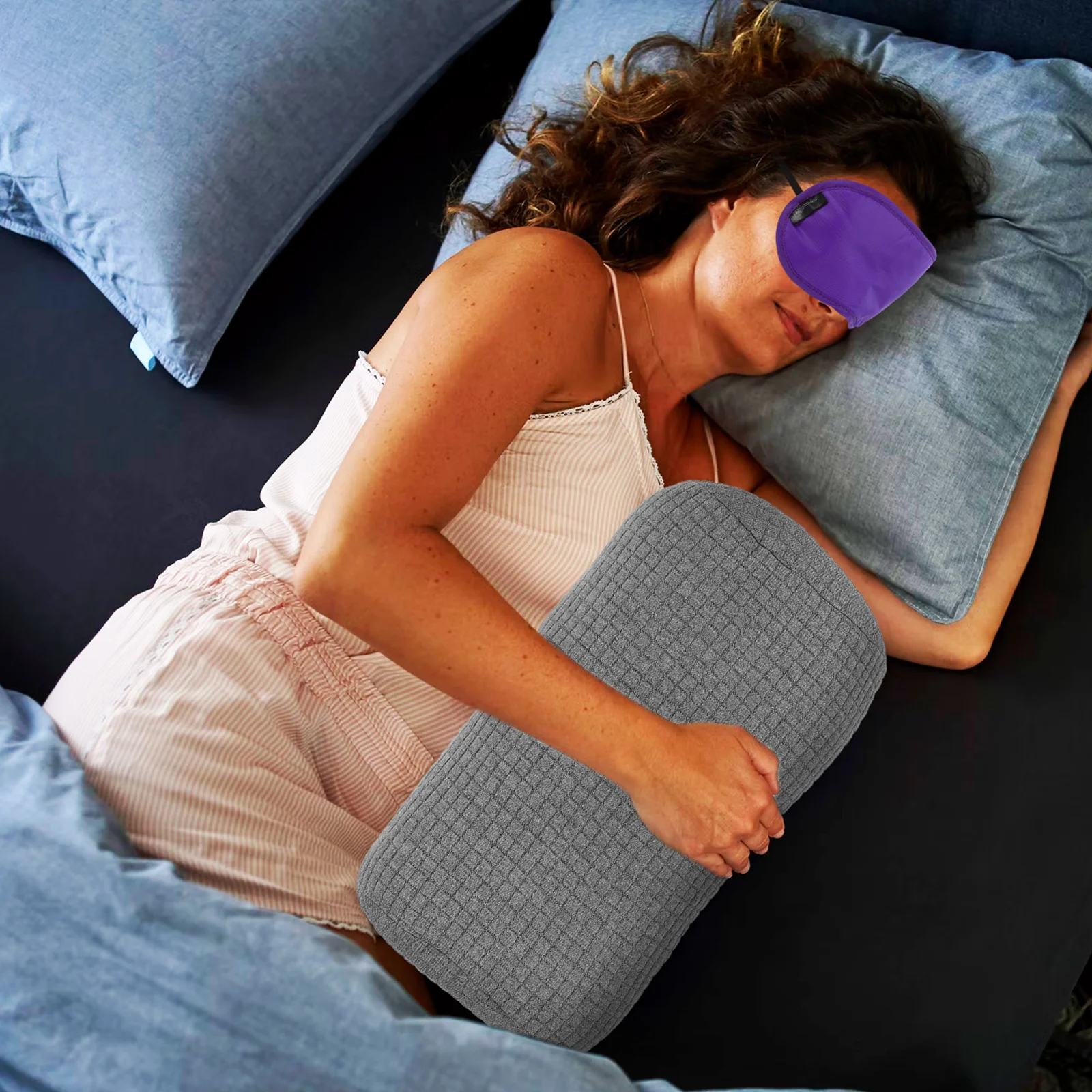 

Leg Lift Pillow Foot Rest Work Desk Support Cushion Dark Grey PP Cotton Under Desk Footrest for Office Home Bed Multi Purpose