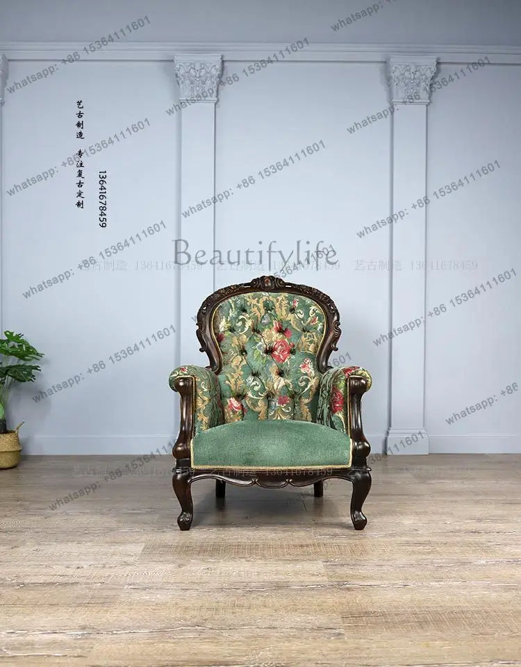 Retro light luxury living room sofa Internet celebrity old time film and television photography mix and match